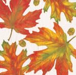 Autumn Hues White Cocktail Napkins - 20 per Package