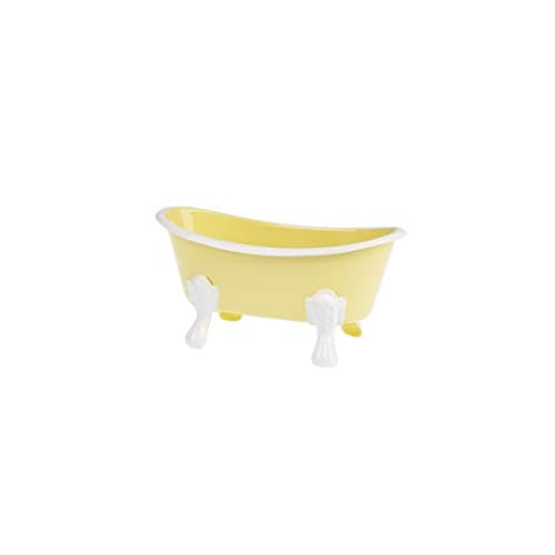Yellow & White Mini Metal Tub