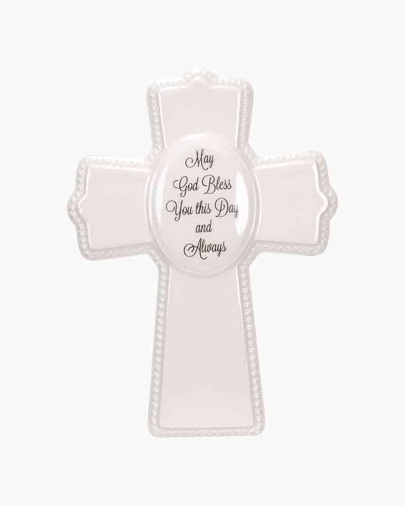 May God Bless You - Ceramic Cross