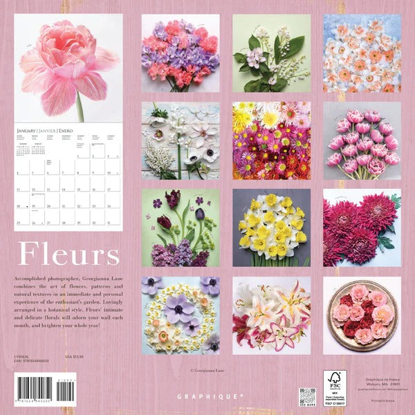 Fleurs 12 x 12 Wall Calendar