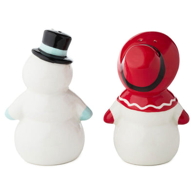 Sculpted Snow People Salt and Pepper Shakers, Set of 2