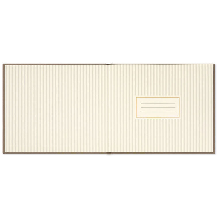 In Loving Memory Taupe Linen Guest Book