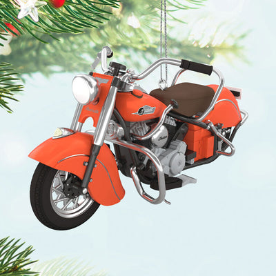 Classic 1953 Indian Chief motorcycle metal ornament by Hallmark.