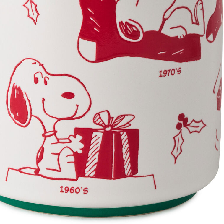 Peanuts Holiday Snoopy Through the Decades Mug, 17.5 oz