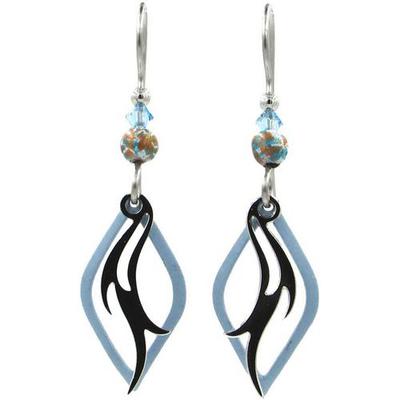Blue Multi Open Layered Earrings