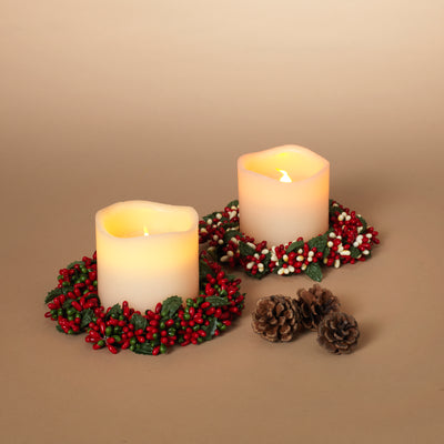 Holly Berry Candle Ring
