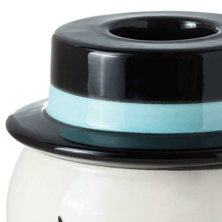 Shaped Snowman Taper Candle Holder, 2.4"