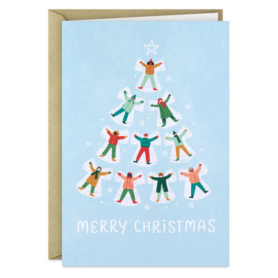 Snow Angel Tree Boxed Christmas Cards, Pack of 16