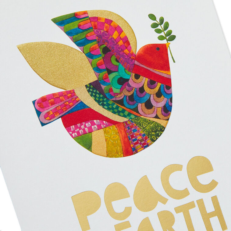 UNICEF Patchwork Dove Boxed Christmas Cards, Pack of 12
