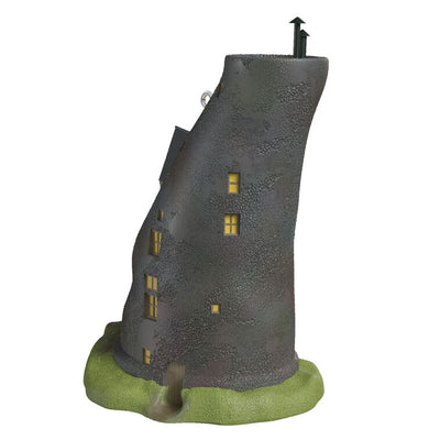 Lovegood House ornament, Harry Potter, tall brown magical home, windows, greenery, Hallmark Keepsake, Christmas tree decoration.
