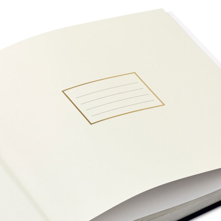 Best Day Ever Gold on Navy Linen Photo Album