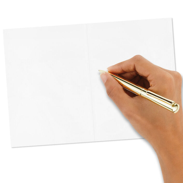 Set of 5 Hallmark mini blank cards featuring orange animal print design with gold foil accents and matching envelopes.
