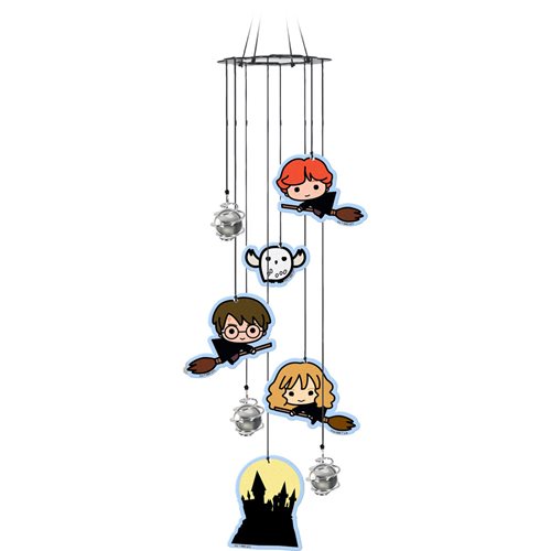 Spoontiques Harry Potter wind chime with iconic wizarding symbols, perfect for outdoor or indoor décor.
