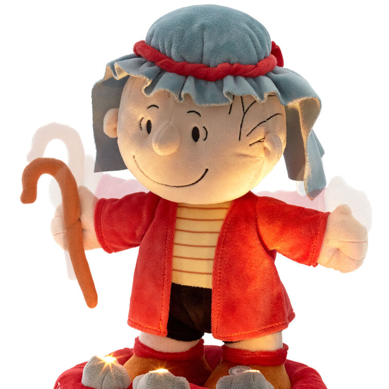 Peanuts Linus in Shepherd Costume Plush With Sound, Motion and Light, 12"