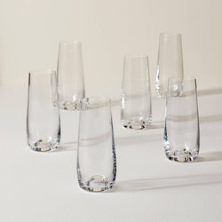 Holiday stemless flute glasses   set of 4