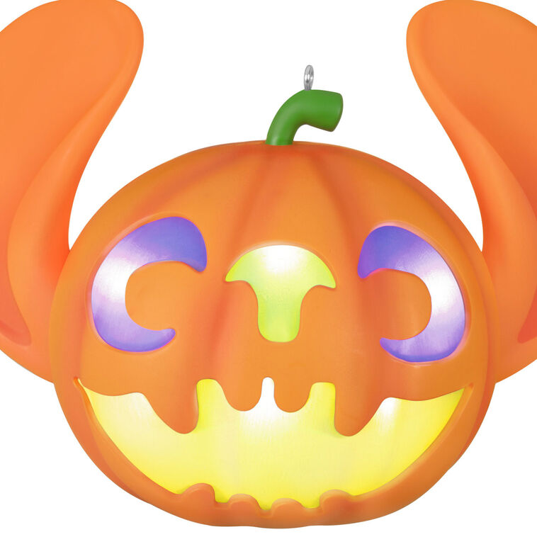 Light-up Halloween ornament of Stitch-shaped jack-o&