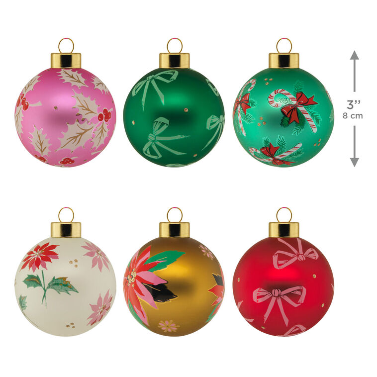 Lacey Chabert Collection Glass Hallmark Ornaments, Set of 6