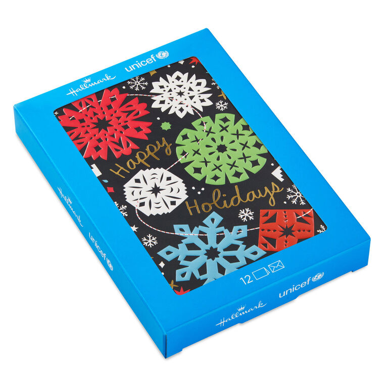 UNICEF Paper Snowflake Garland Boxed Christmas Cards, Pack of 12