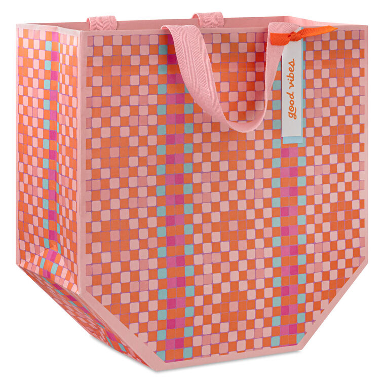 10.3" Diamond Weave Pattern Large Gift Bag
