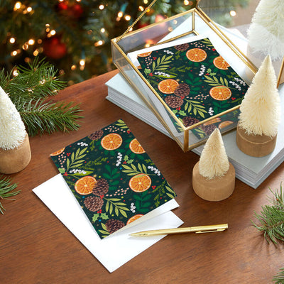 UNICEF Lush Citrus and Botanicals Boxed Christmas Cards, Pack of 20