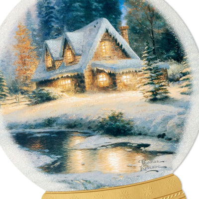 Thomas Kinkade Cottage in Snow Globe Boxed Christmas Cards, Pack of 12