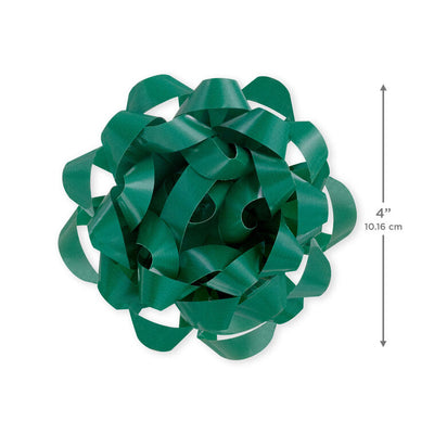4.6" Green Paper Gift Bow