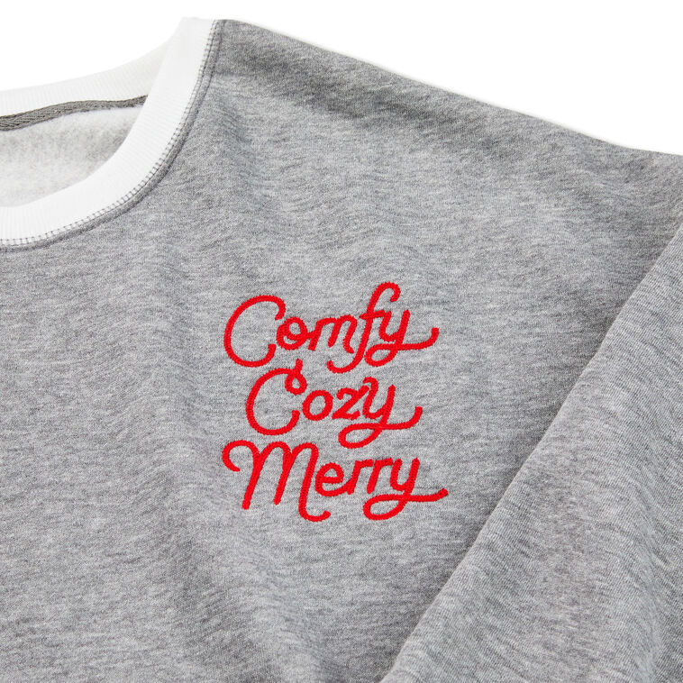 Hallmark Channel Comfy Cozy Merry Gray Sweatshirt