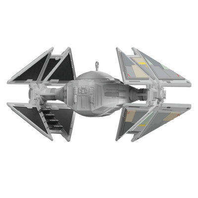 Mini TIE Avenger ornament, gray Galactic Empire starfighter from Star Wars Andor, Hallmark Keepsake collectible Christmas ship
