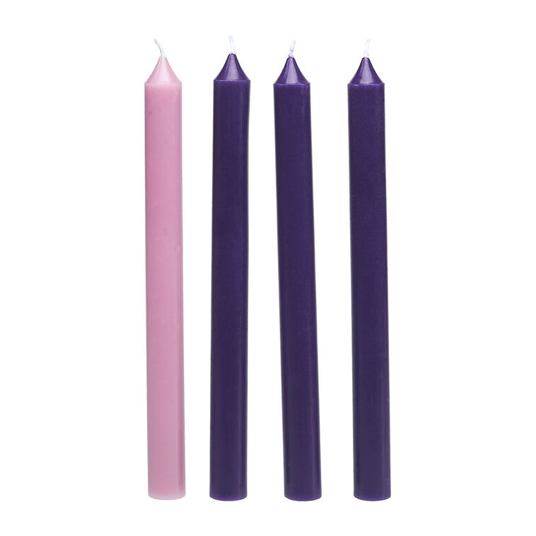 Advent Taper Candles, Set of 4