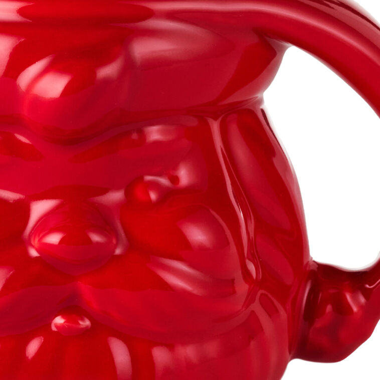 Red Sculpted Santa Mug, 8 oz.