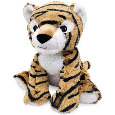 Warmies Tiger plush toy featuring soft striped fur, a cuddly design, and lavender scent, perfect for warmth.