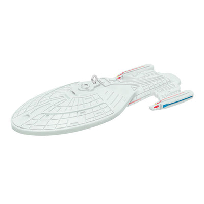 Mini U.S.S. Voyager starship ornament, Intrepid-class ship from Star Trek Voyager, Hallmark Keepsake sci-fi Christmas collectible
