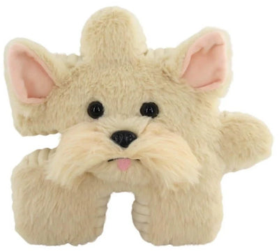 Chloe plush puppy toy with soft squishy stuffing and corduroy features from the Yoonique Pluzzles series
