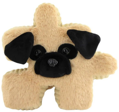 Brisket plush puppy toy with squishy body and corduroy details from the Yoonique Pluzzles line
