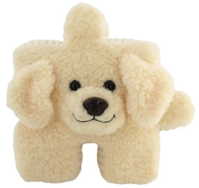 Cooper plush puppy toy from the Pluzzles collection measuring 10 inches