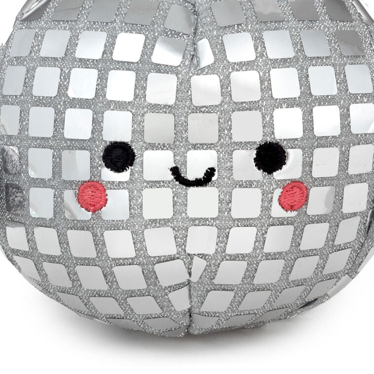 Plush disco ball with sequins, wired arms to hold gift cards, and a big smile—perfect for birthdays, graduations, and holidays.

