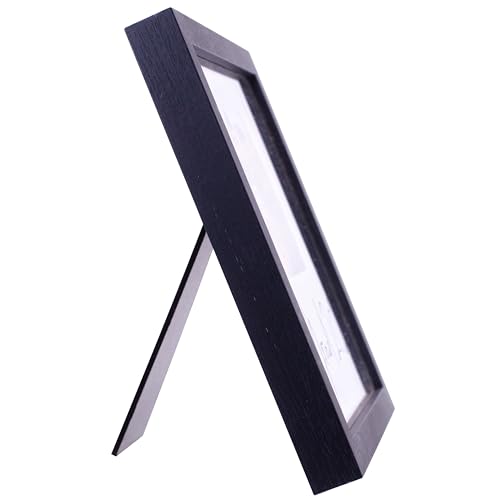 Black shadowbox photo frame with “Grad 2025” screenprinted on glass, holds 4x6 photo with white beveled mat.

