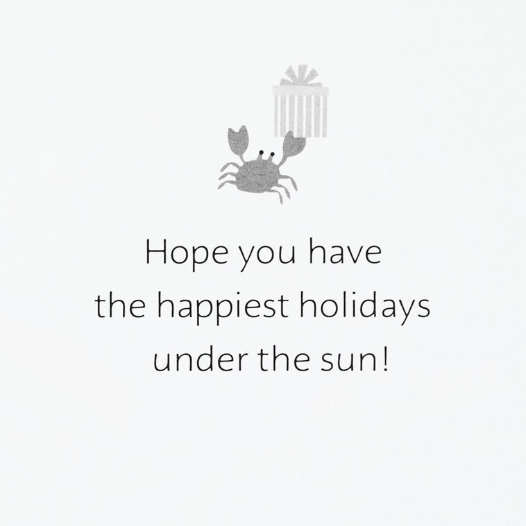 Tropical Santa and Palm Tree Boxed Christmas Cards, Pack of 16