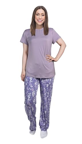 Fashion by Mirabeau Lounge Pants - Lia Lavender Field - Large