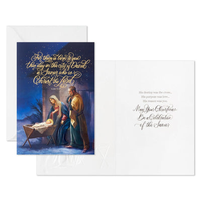 DaySpring A Savior Born to You Boxed Christmas Cards, Pack of 16