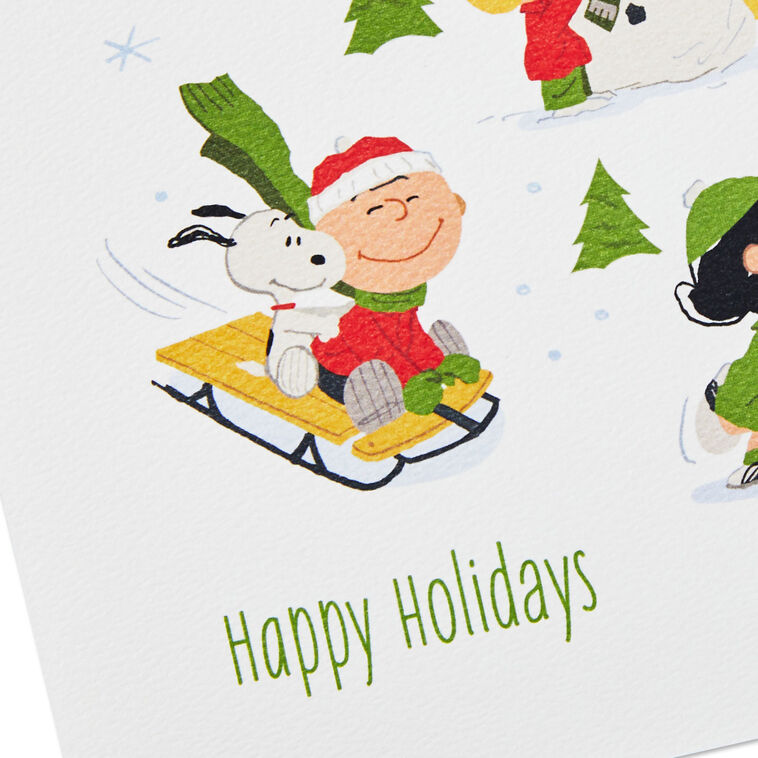 Peanuts Jolly Snow Fun Boxed Christmas Cards, Pack of 16
