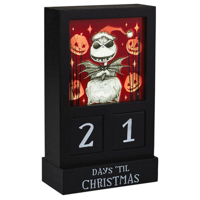 Disney tim burton's the nightmare before christmas 2 sided countdown calendar with light