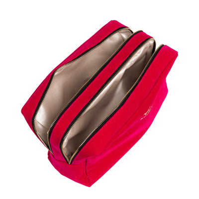 2-Way Toiletry Bag - Pink Velvet