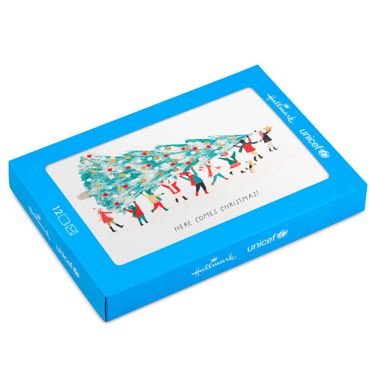 UNICEF Here Comes Christmas Boxed Christmas Cards, Pack of 12