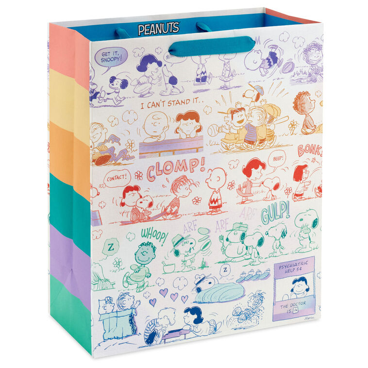 13" Peanuts® 75th Anniversary Scenes Large Gift Bag
