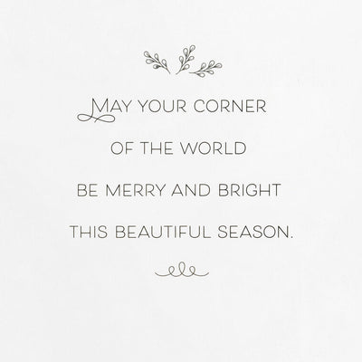 Floral Ornament on Red Boxed Christmas Cards, Pack of 12