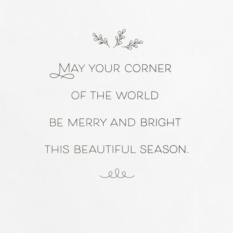 Floral Ornament on Red Boxed Christmas Cards, Pack of 12