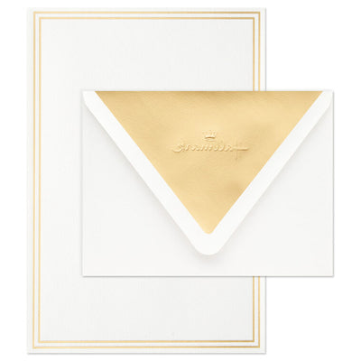 Double Gold Border Stationery Set, Box of 20