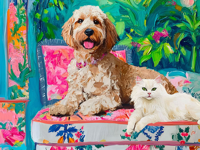 Floral Companions 500 Piece Jigsaw Puzzle