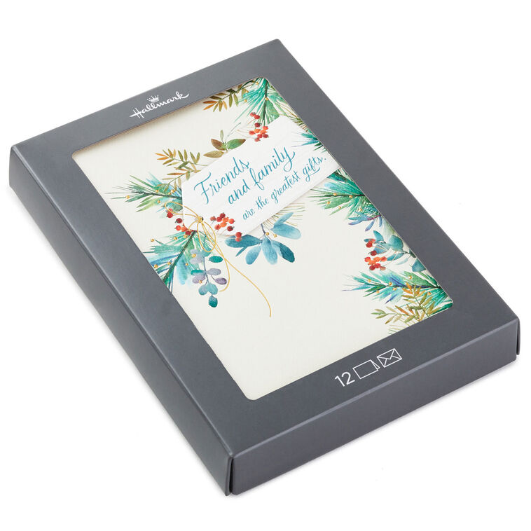 Evergreen Branches Greatest Gifts Boxed Christmas Cards, Pack of 12